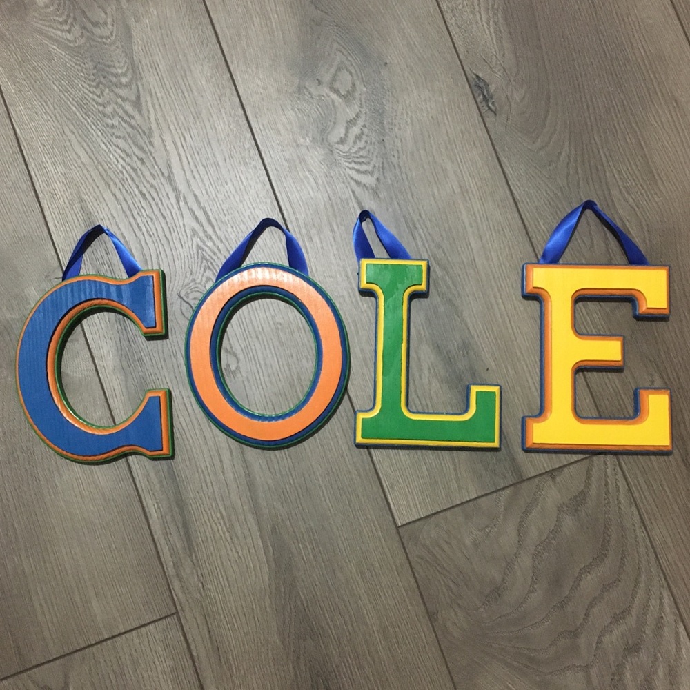6” Wooden Letter Name “COLE”